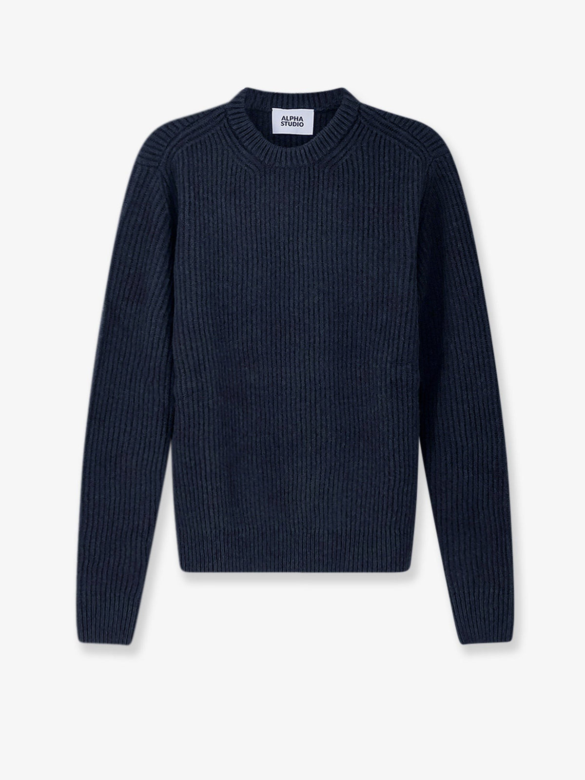 Alpha-Studio Men's Virgin Wool and Cashmere Sweater Blue