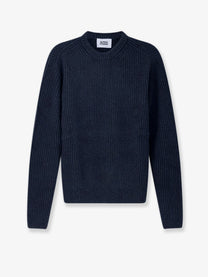 Alpha-Studio Men's Virgin Wool and Cashmere Sweater Blue