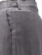 MM6 Maison Margiela Women's Virgin Wool and Cotton Trousers Grey, view 3