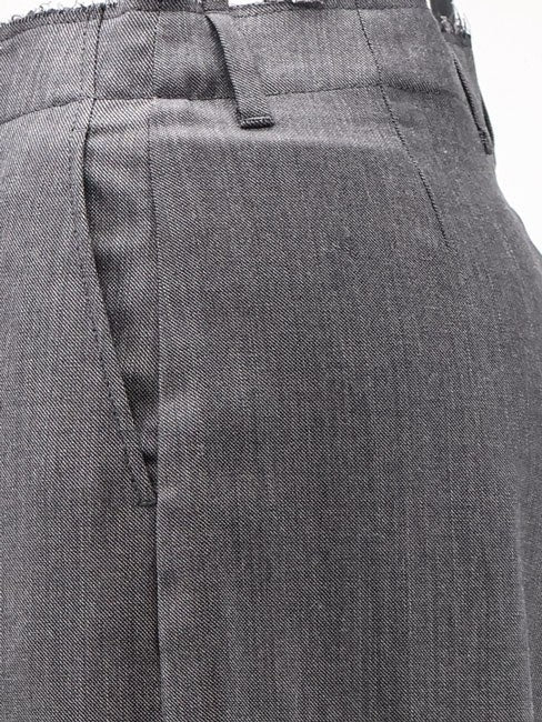 MM6 Maison Margiela Women's Virgin Wool and Cotton Trousers Grey