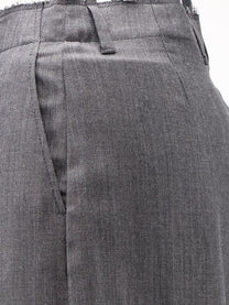 MM6 Maison Margiela Women's Virgin Wool and Cotton Trousers Grey