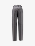 MM6 Maison Margiela Women's Virgin Wool and Cotton Trousers Grey, view 2