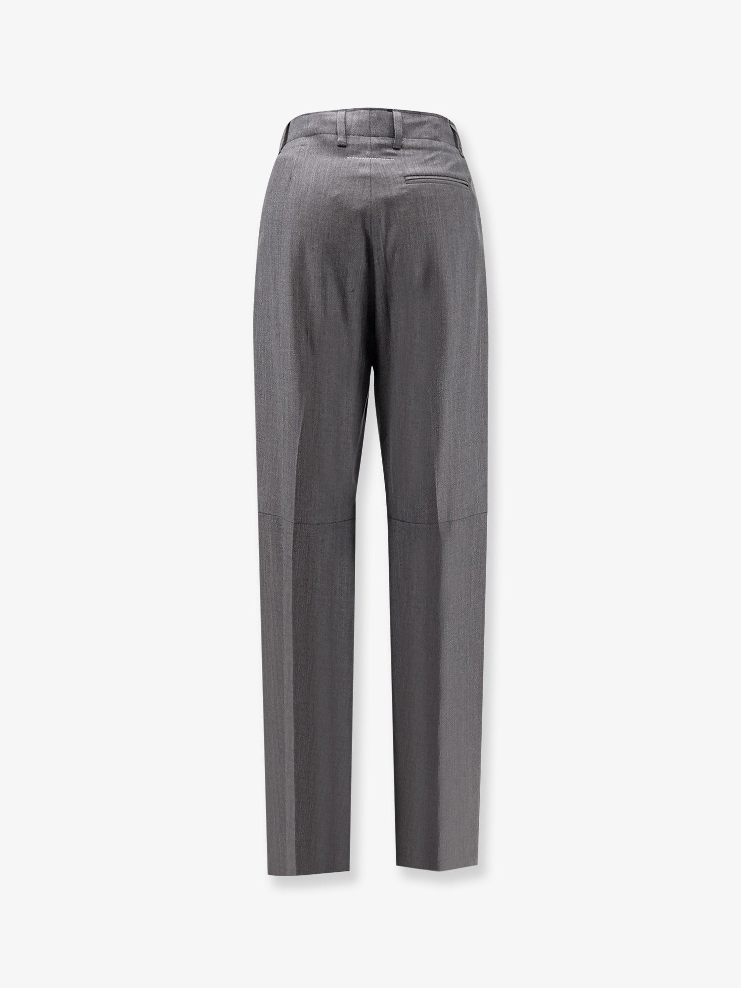 MM6 Maison Margiela Women's Virgin Wool and Cotton Trousers Grey