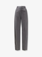 MM6 Maison Margiela Women's Virgin Wool and Cotton Trousers Grey