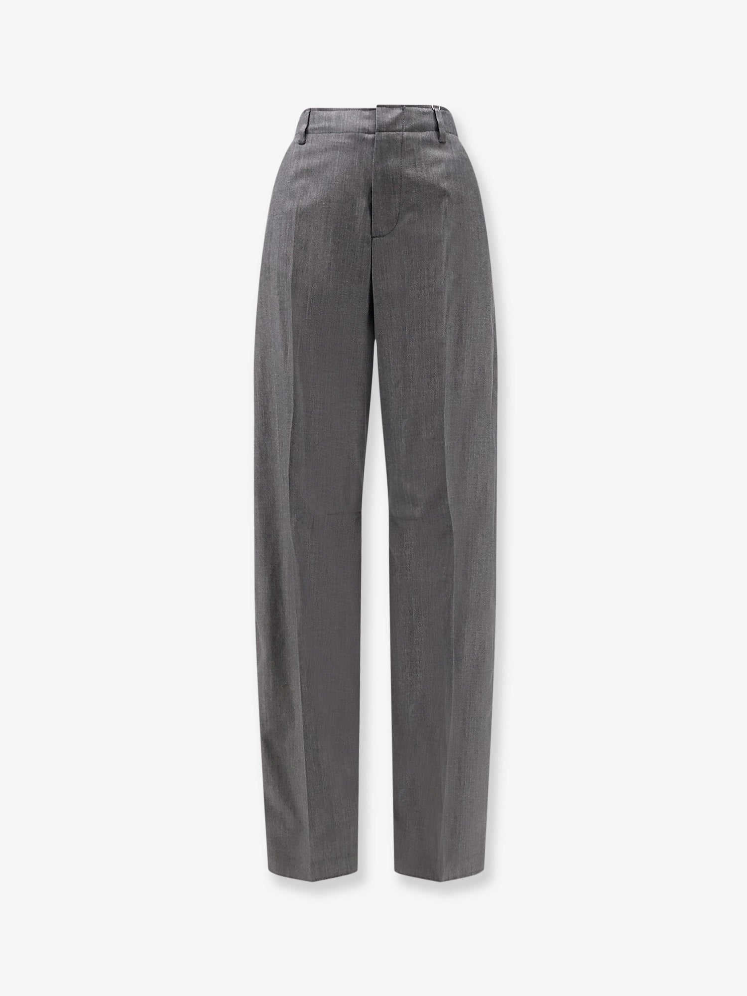 MM6 Maison Margiela Women's Virgin Wool and Cotton Trousers Grey