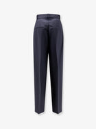 Rohe Women's Virgin Wool and Mohair Trousers Blue, view 2