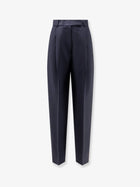 Rohe Women's Virgin Wool and Mohair Trousers Blue