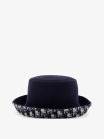 Dior Women's Virgin Wool and Silk Cloche Blue