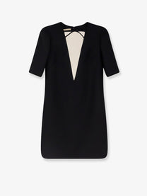 Valentino Women's Virgin Wool and Silk Mini Dress Black