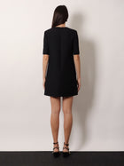 Valentino Women's Virgin Wool and Silk Mini Dress Black