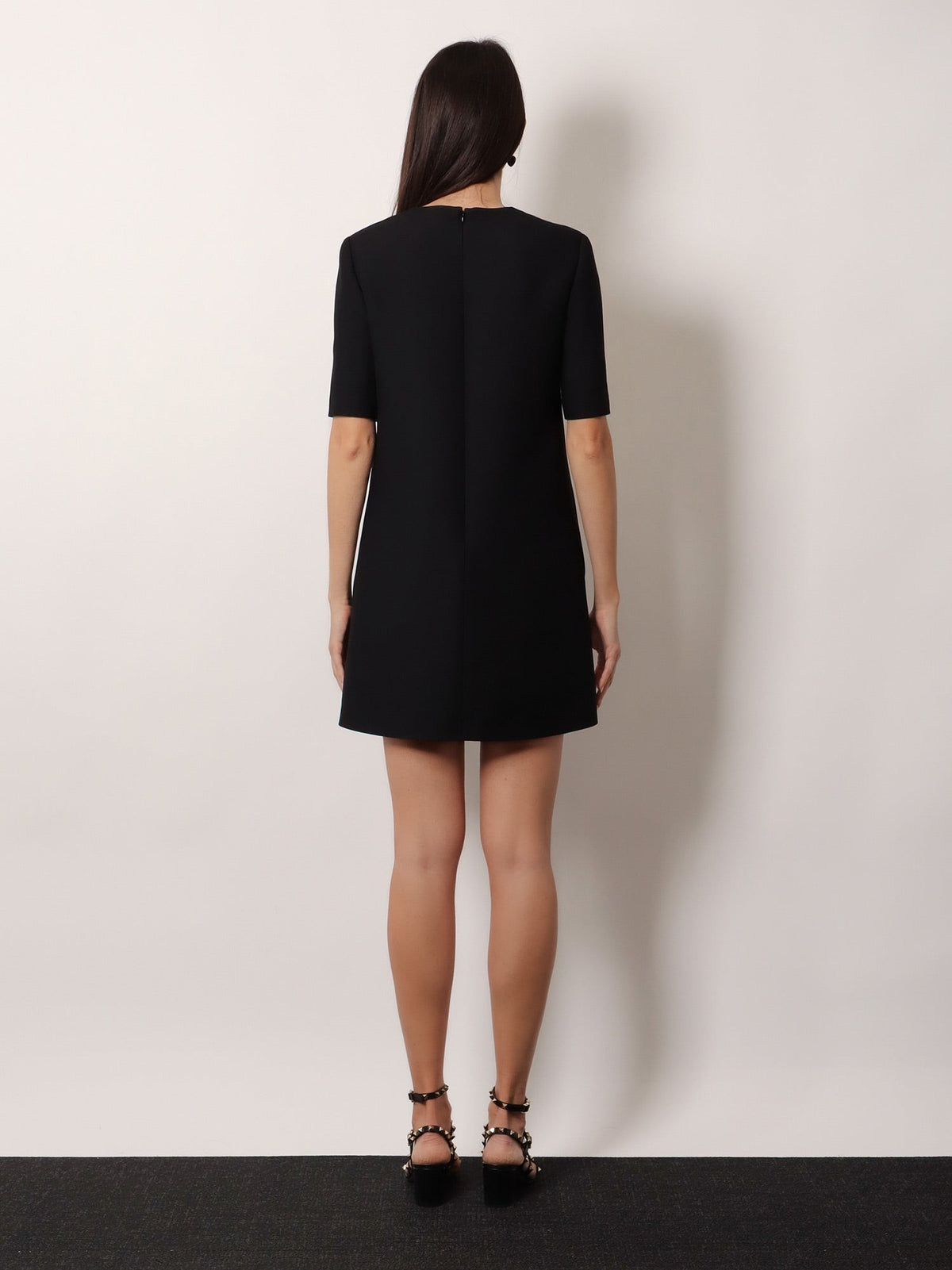 Valentino Women's Virgin Wool and Silk Mini Dress Black