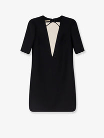 Valentino Women's Virgin Wool and Silk Mini Dress Black