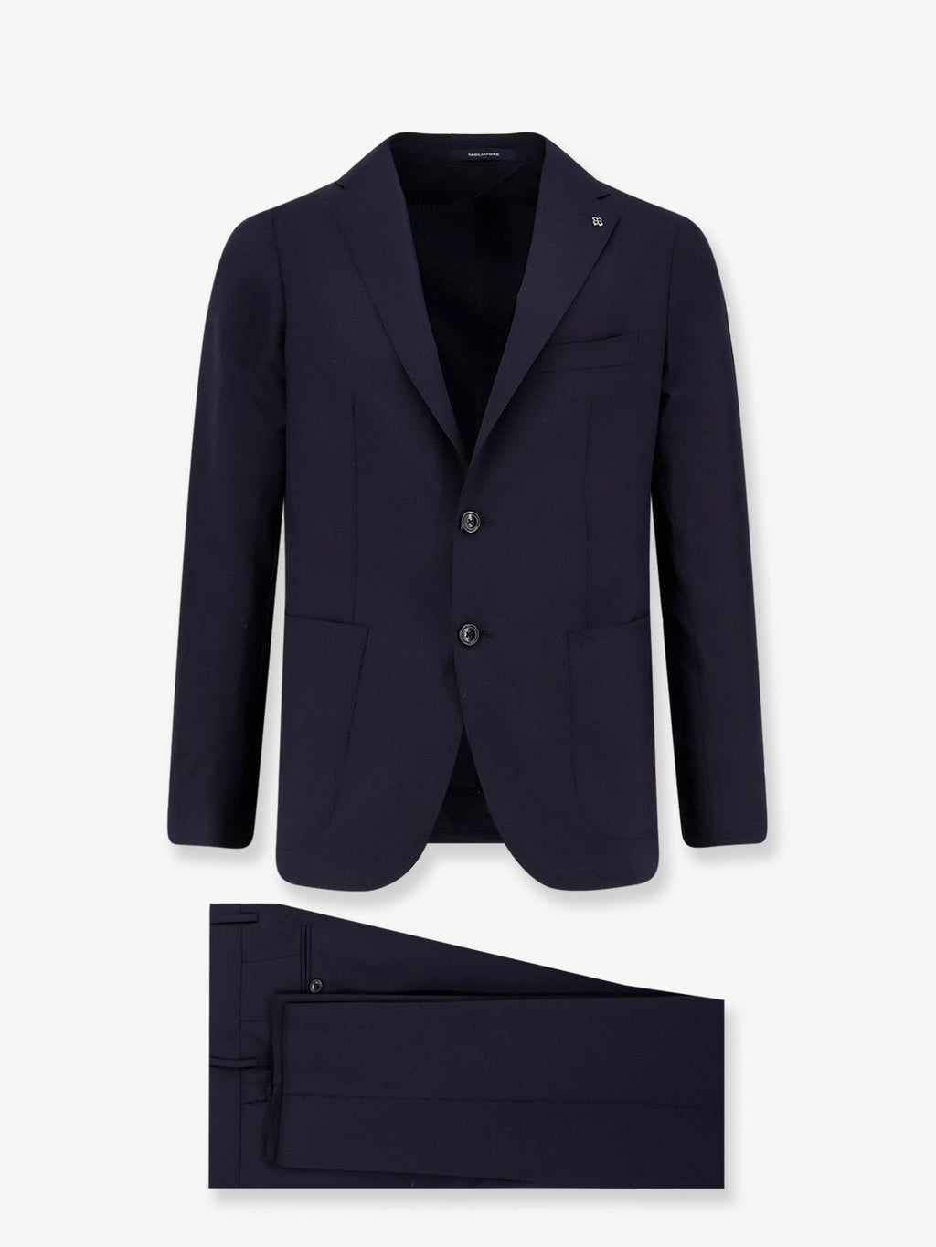Tagliatore Men's Virgin Wool and Silk Blue
