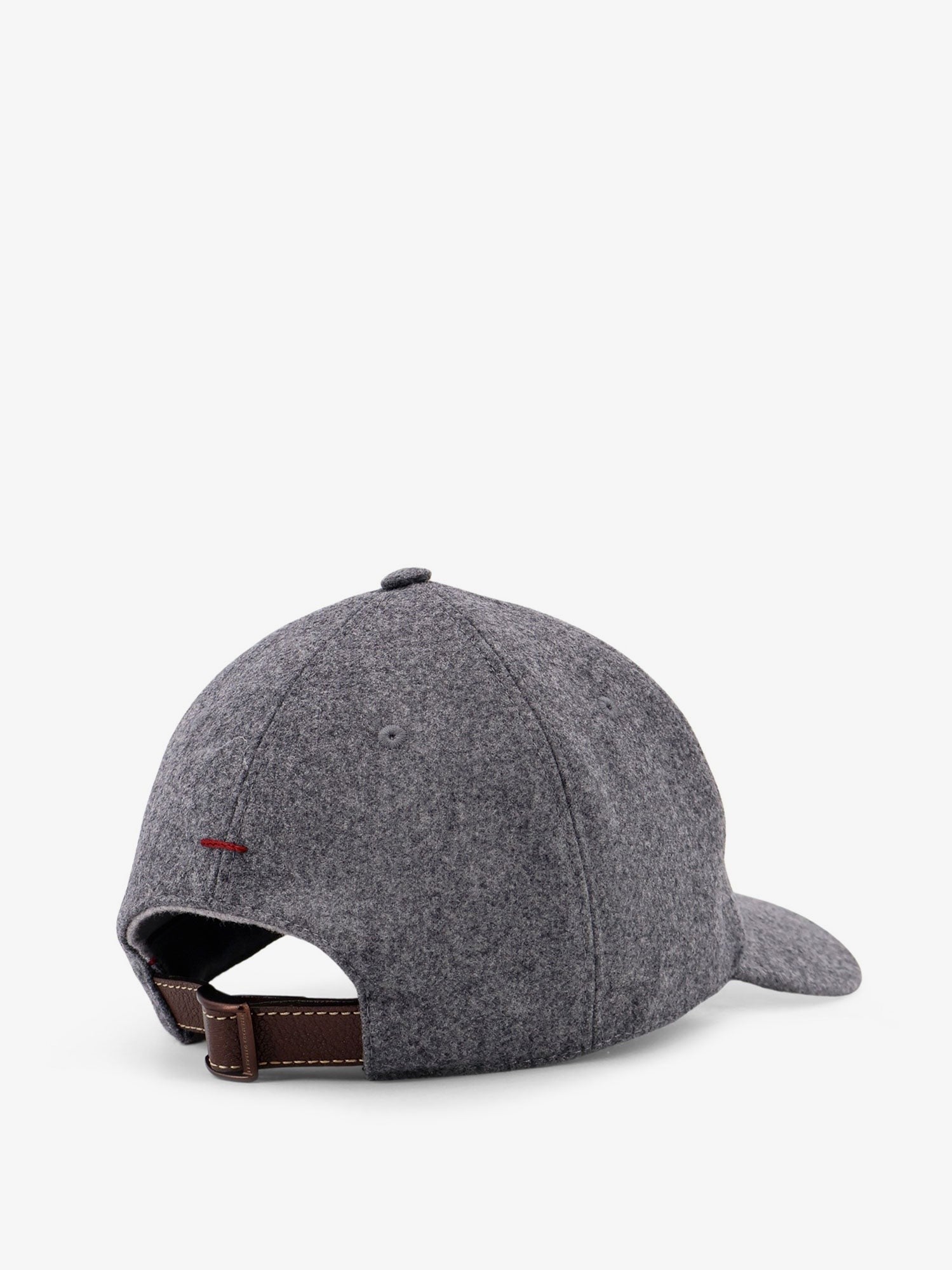 Brunello Cucinelli Men's Virgin Wool Baseball Hat Grey