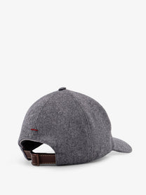 Brunello Cucinelli Men's Virgin Wool Baseball Hat Grey