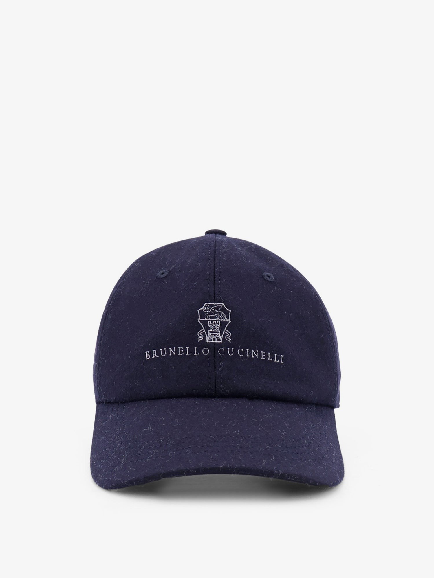 Brunello Cucinelli Men's Virgin Wool Baseball Hat Grey