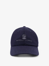 Brunello Cucinelli Men's Virgin Wool Baseball Hat Grey