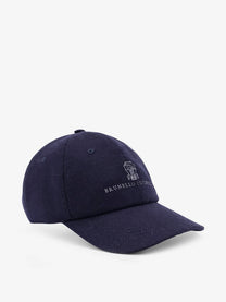 Brunello Cucinelli Men's Virgin Wool Baseball Hat Grey