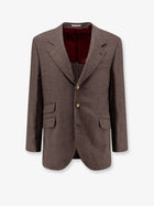 Brunello Cucinelli Men's Virgin Wool Blazer Gold
