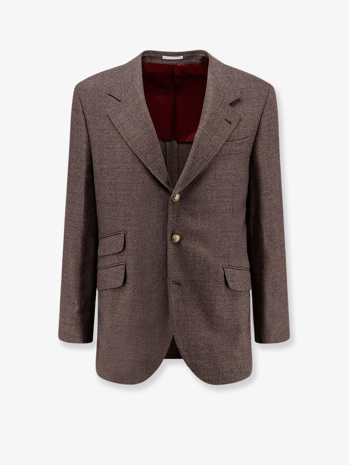 Brunello Cucinelli Men's Virgin Wool Blazer Gold