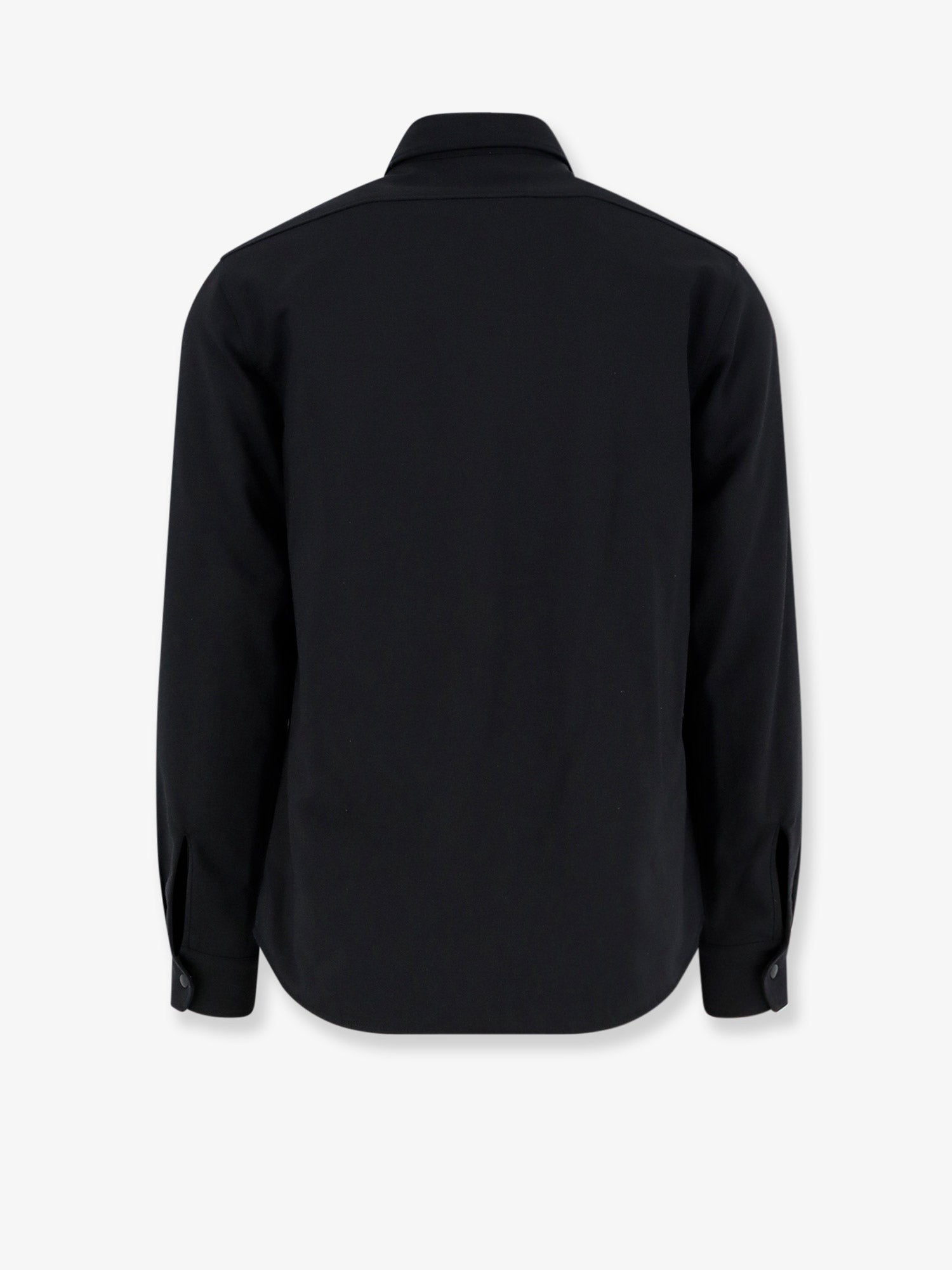ASPESI Men's Virgin Wool Blend Shirt Jacket Black