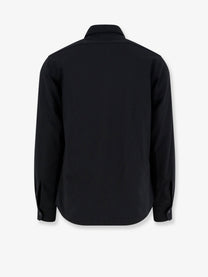 ASPESI Men's Virgin Wool Blend Shirt Jacket Black