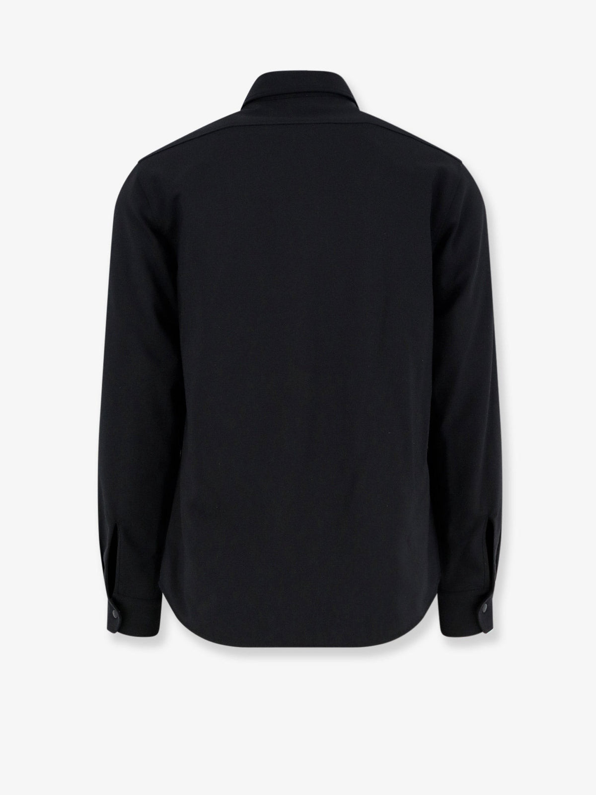 ASPESI Men's Virgin Wool Blend Shirt Jacket Black, view 2