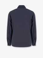 ASPESI Men's Virgin Wool Blend Shirt Jacket Blue, view 2