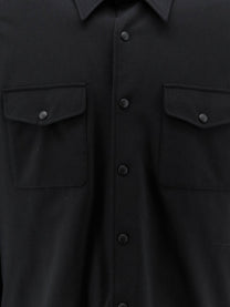ASPESI Men's Virgin Wool Blend Shirt Jacket Black