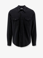 ASPESI Men's Virgin Wool Blend Shirt Jacket Black