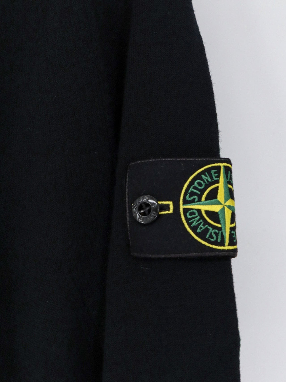 Stone Island Men's Virgin Wool Blend Sweater Black, view 3