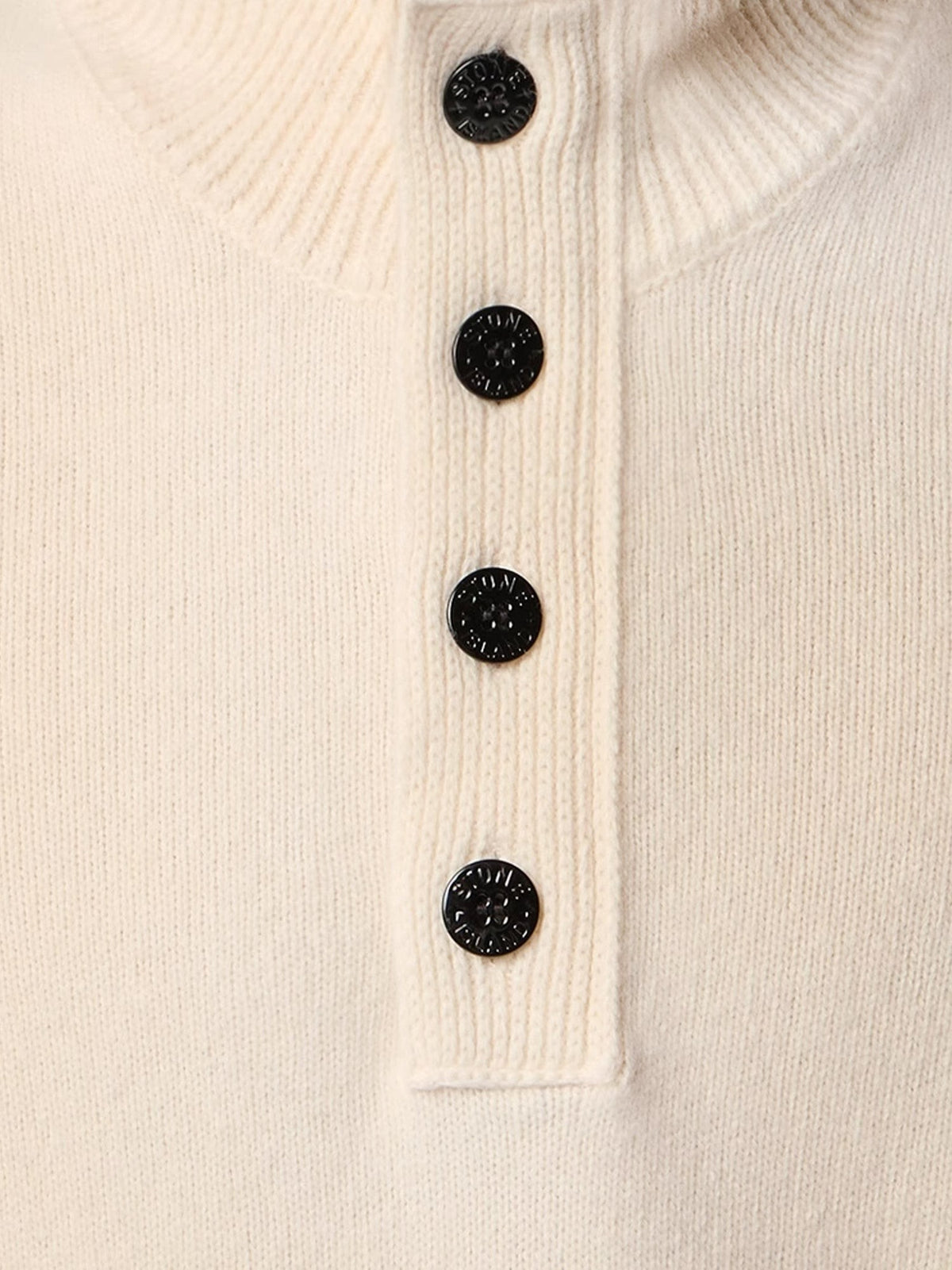 Stone Island Men's Virgin Wool Blend Sweater White, view 3
