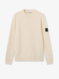 Stone Island Men's Virgin Wool Blend Sweater White
