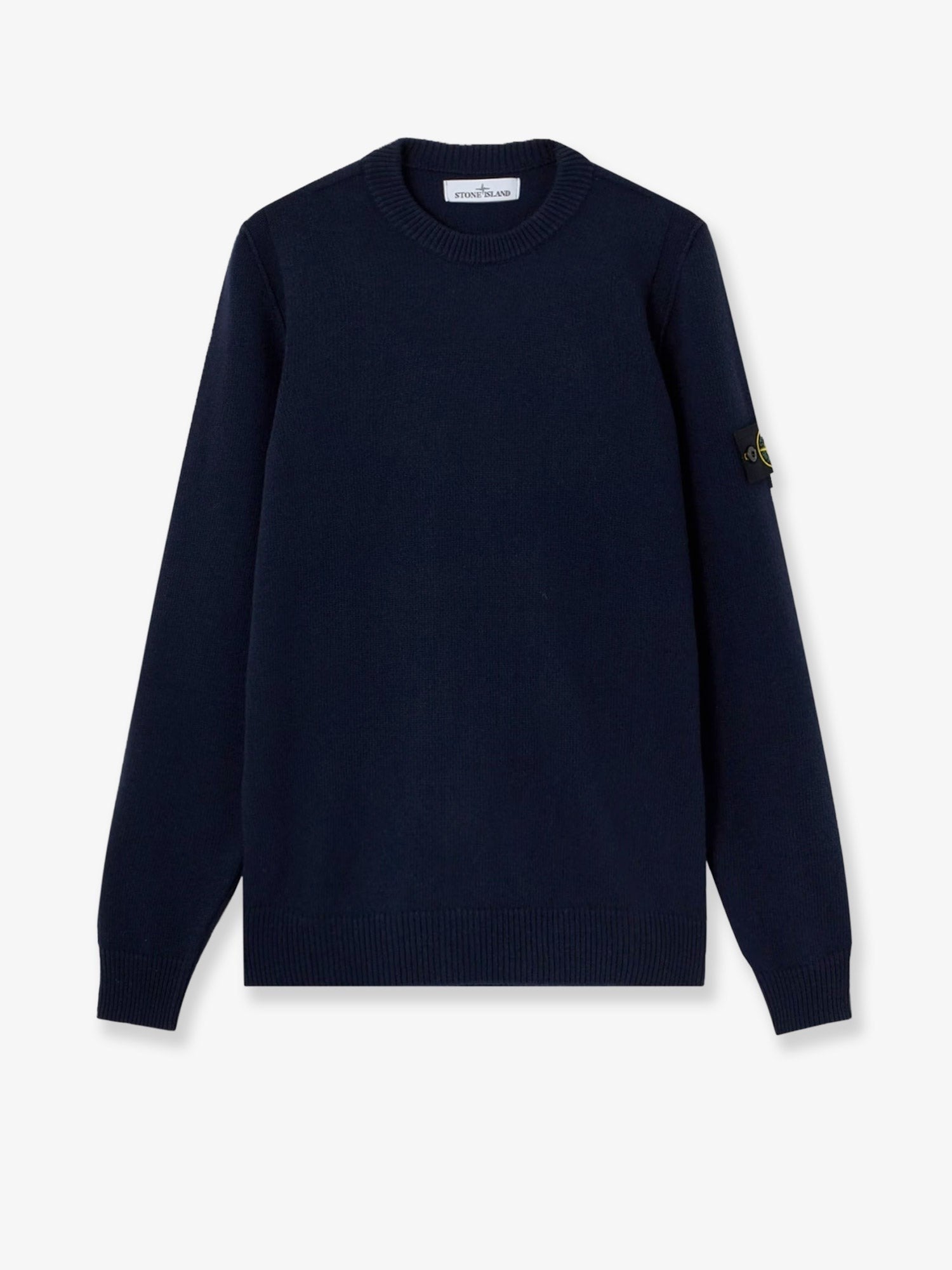 Stone Island Men's Virgin Wool Blend Sweater Blue