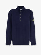 Stone Island Men's Virgin Wool Blend Sweater Blue