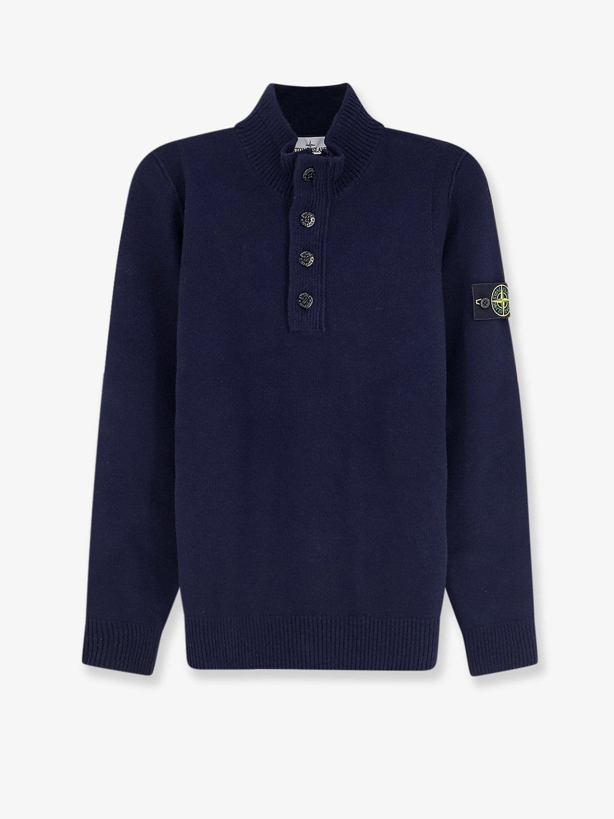 Stone Island Men's Virgin Wool Blend Sweater Blue