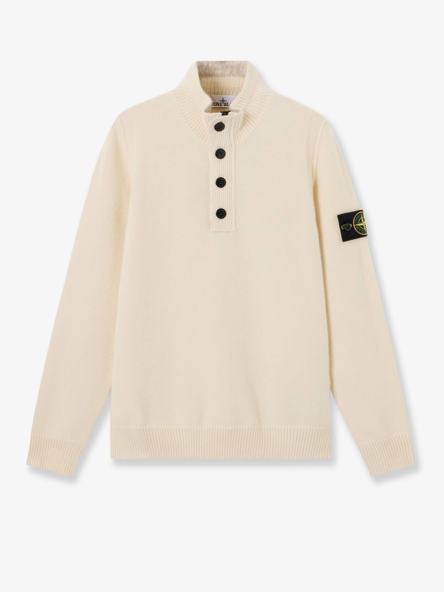 Stone Island Men's Virgin Wool Blend Sweater White