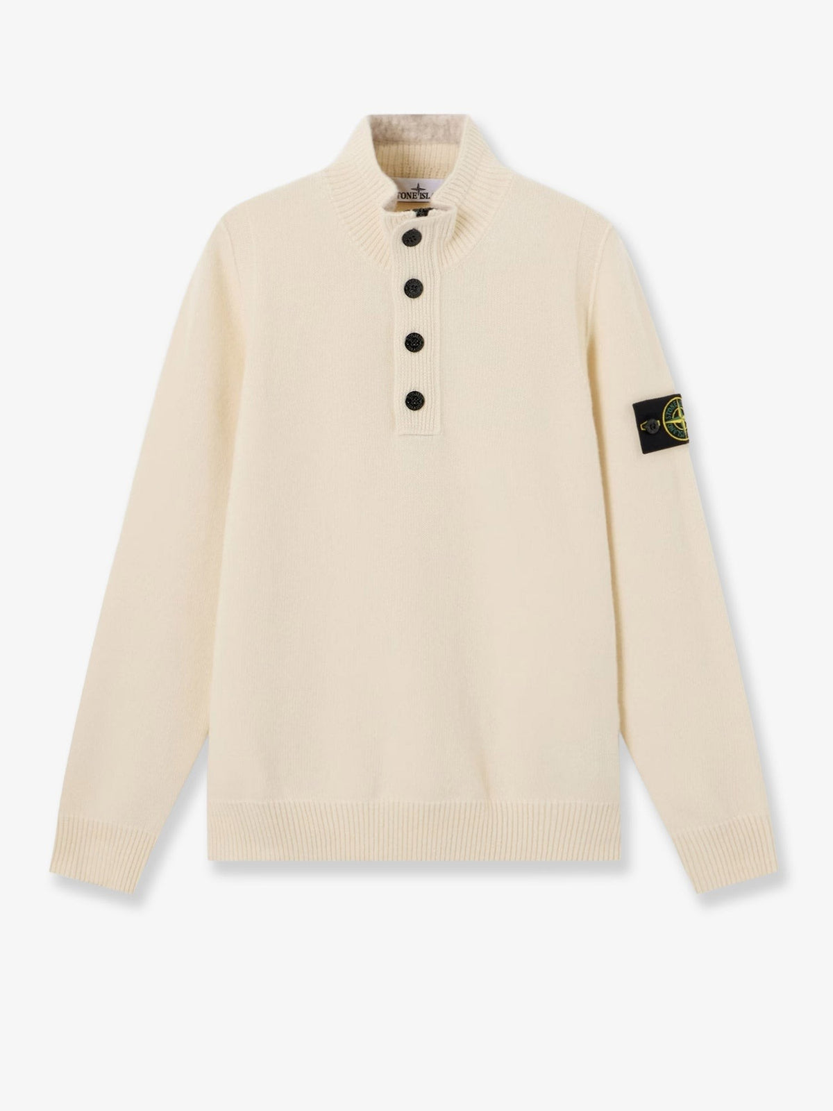 Stone Island Men's Virgin Wool Blend Sweater White