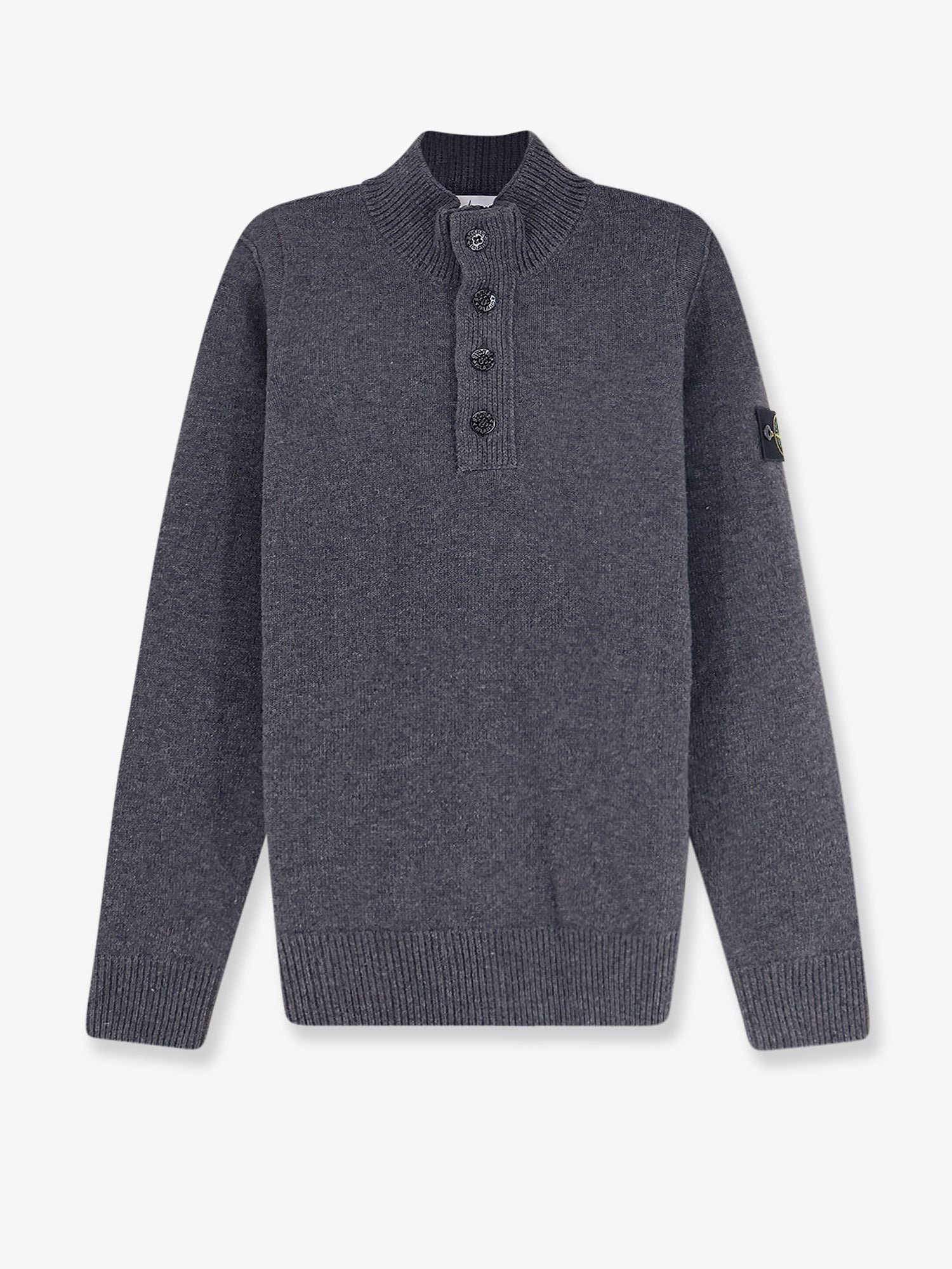 Stone Island Men's Virgin Wool Blend Sweater MELANGE LEAD