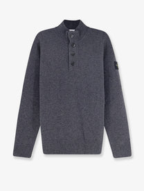 Stone Island Men's Virgin Wool Blend Sweater MELANGE LEAD
