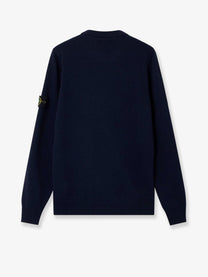 Stone Island Men's Virgin Wool Blend Sweater Blue