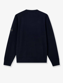 Stone Island Men's Virgin Wool Blend Sweater Blue