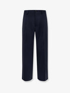 Laneus Men's Virgin Wool Blend Trousers Blue