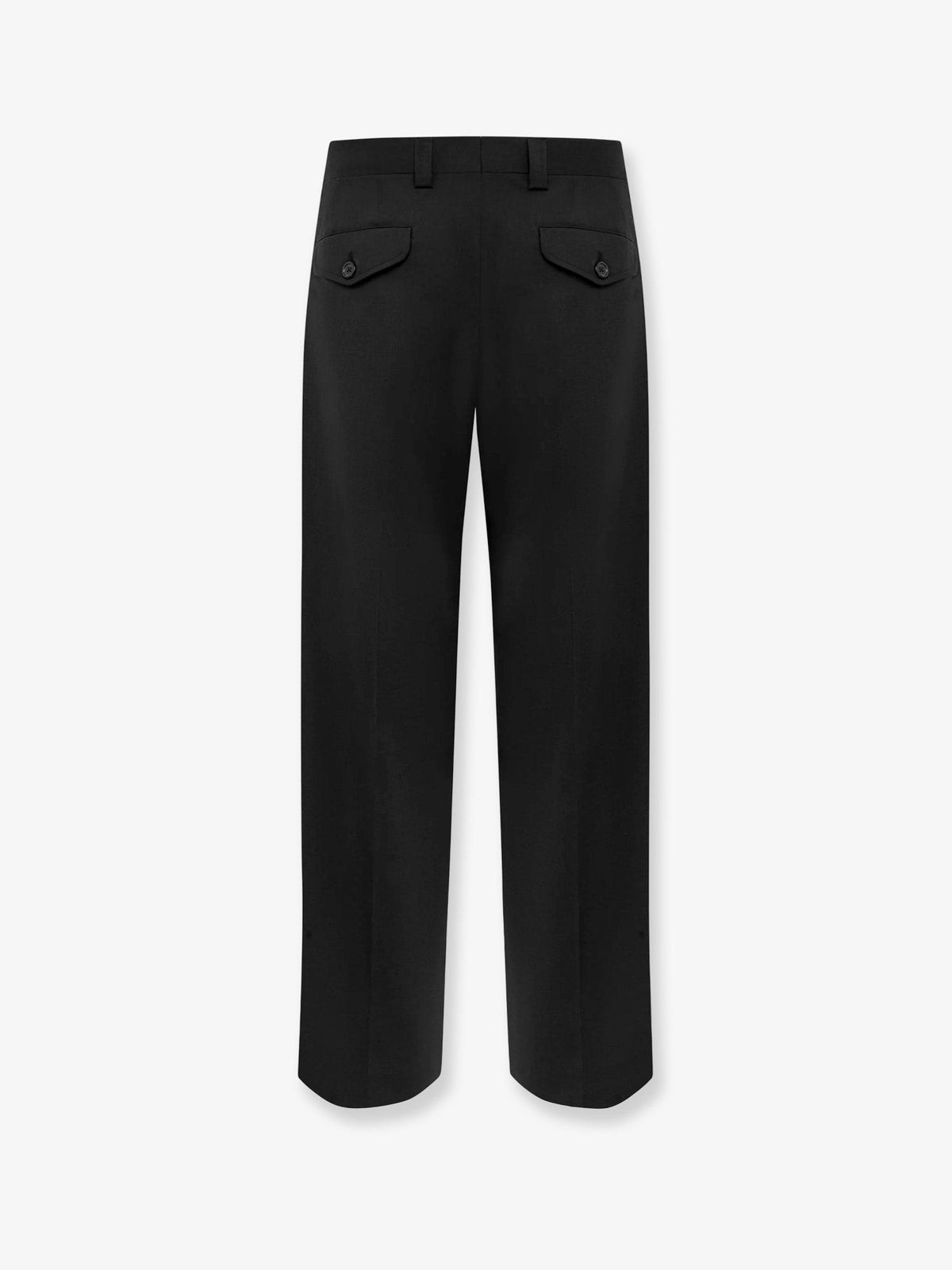 Laneus Men's Virgin Wool Blend Trousers Black, view 2