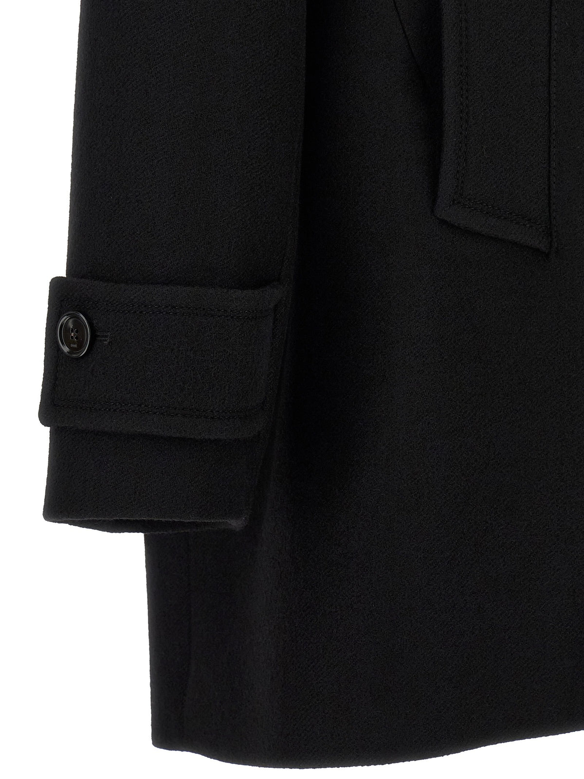 Ami Paris Virgin Wool Caban Black