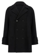 Ami Paris Virgin Wool Caban Black