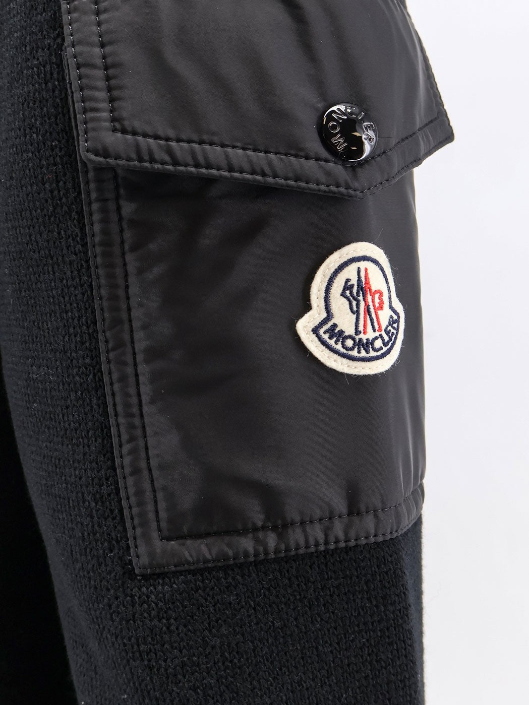Moncler Men's The Moncler Padded Wool Zip up Cardigan Black