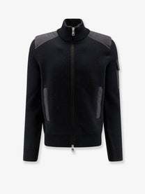 Moncler Men's The Moncler Padded Wool Zip up Cardigan Black