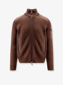 Moncler Men's Virgin Wool Cardigan Brown