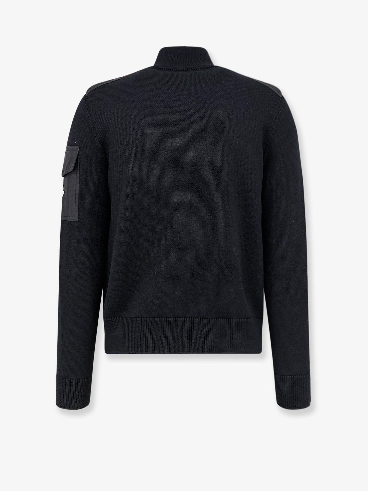 Moncler Men's The Moncler Padded Wool Zip up Cardigan Black